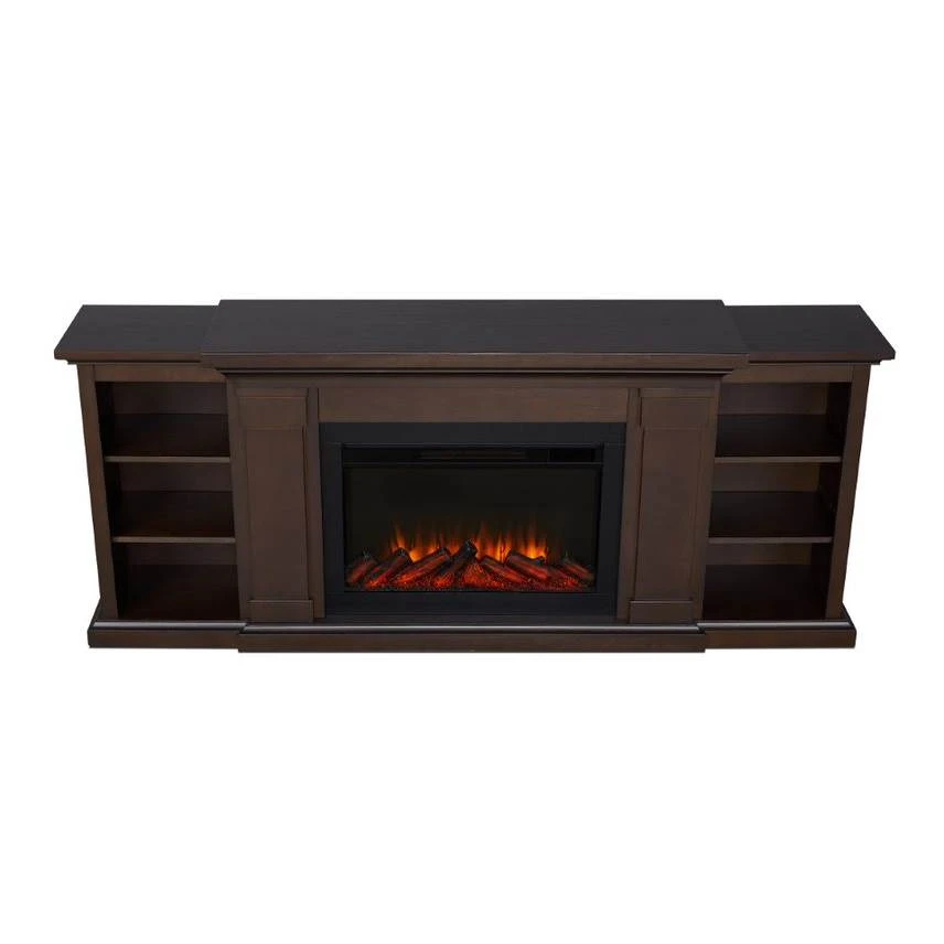 74" Winterset Dark Walnut Electric Fireplace 8 74" Winterset Dark Walnut Electric Fireplace - Image 6