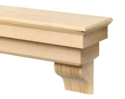 48" / 60" / 72" Auburn Mantel Shelf - Unfinished -Electric Radiators Direct 6 62