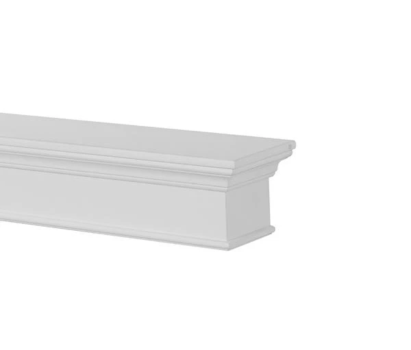 48" / 60" / 72" Henry Mantel Shelf - White Finish 8 48" / 60" / 72" Henry Mantel Shelf - White Finish - Image 6