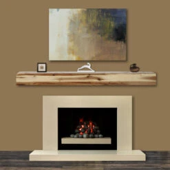 48" / 60" / 72" Acacia Mantel Shelf - Natural Finish -Electric Radiators Direct 6 84