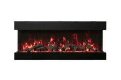 72" Amantii 3 Sided Glass Electric Fireplace