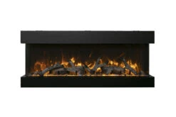 60" Amantii Tru View XL Deep Smart 3 Sided Glass Electric Fireplace -Electric Radiators Direct 6020TRUE20VIEW20XL20RUSTIC20YELLOW20FLAME MG 1800