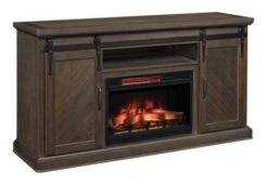 64" Southgate Antique Coffee Infrared Media Electric Fireplace -Electric Radiators Direct 7 03