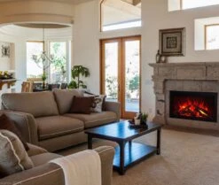 44” Traditional Bespoke Smart Indoor / Outdoor Electric Fireplace Insert -Electric Radiators Direct 7 101