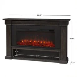 66" Bristow Weathered Wood Electric Fireplace -Electric Radiators Direct 7 151