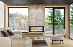 48" Lyon 4 Sided See Through Natural Gas Wall Fireplace -Electric Radiators Direct 7 164