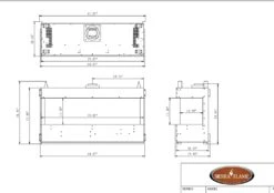 58" Toscana 3 Sided Liquid Propane Wall Fireplace -Electric Radiators Direct 7 165 1