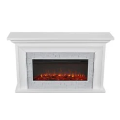 69" Sonia White Landscape Electric Fireplace -Electric Radiators Direct 7 170
