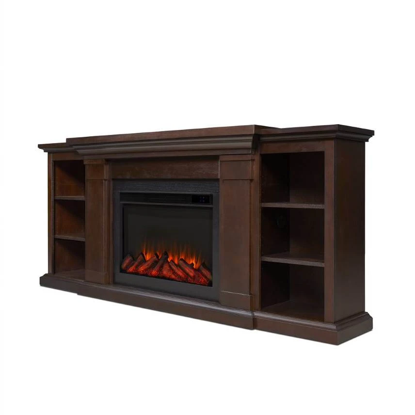 74" Winterset Dark Walnut Electric Fireplace 9 74" Winterset Dark Walnut Electric Fireplace - Image 7