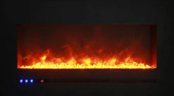 26" Sierra Flush Wall Mount Electric Fireplace W/ Steel Surrounding With Clear Media -Electric Radiators Direct 7 72