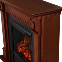 48" Ashley Mahogany Electric Fireplace -Electric Radiators Direct 7100E M Corner