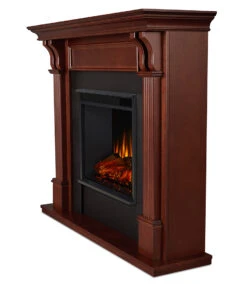 48" Ashley Mahogany Electric Fireplace -Electric Radiators Direct 7100E M Side