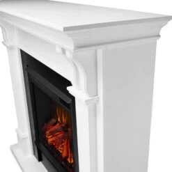 48" Ashley White Electric Fireplace -Electric Radiators Direct 7100E W Corner
