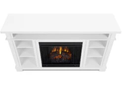 56" Belford White Media Electric Fireplace -Electric Radiators Direct 7330E W Top