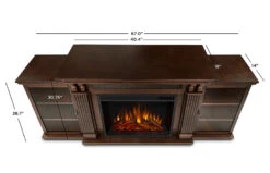 67" Calie Dark Espresso Entertainment Center Electric Fireplace -Electric Radiators Direct 7720E DE DIMS