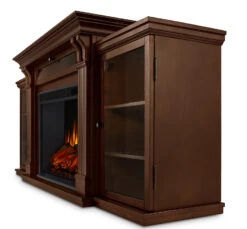 67" Calie Dark Espresso Entertainment Center Electric Fireplace -Electric Radiators Direct 7720E DE Side