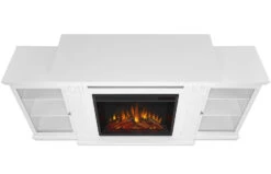 67" Calie White Entertainment Center Electric Fireplace -Electric Radiators Direct 7720E W Top