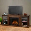 72" Frederick Chestnut Oak Entertainment Center Electric Fireplace -Electric Radiators Direct 7740E CO Lifestlye