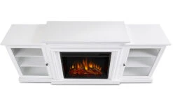 72" Frederick White Entertainment Center Electric Fireplace -Electric Radiators Direct 7740E W Top