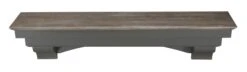48" / 60" / 72" The Hadley Shelf Or Mantel Shelf - Cottage Gray Distressed Finish -Electric Radiators Direct 8 103