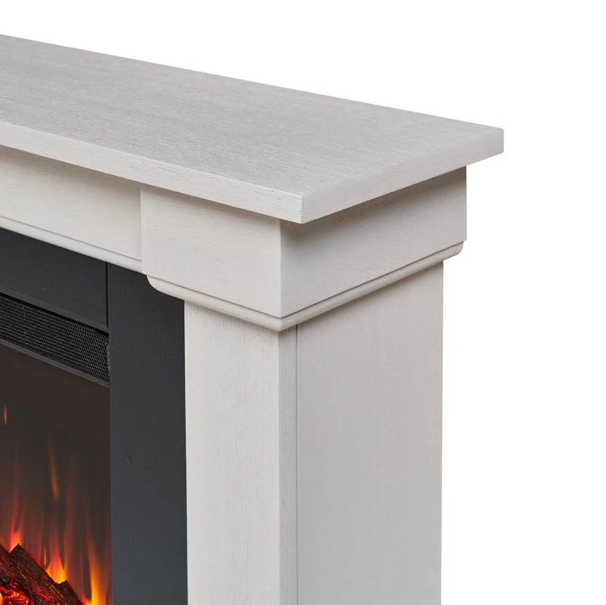 66" Bristow Bone White Electric Fireplace 10 66" Bristow Bone White Electric Fireplace - Image 8