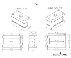 48" Lyon 4 Sided See Through Natural Gas Wall Fireplace -Electric Radiators Direct 8 121