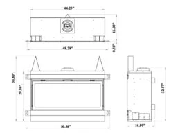 45" Lamego Zero Clearance Contemporary Electronic Ignition Liquid Propane Fireplace -Electric Radiators Direct 8 122