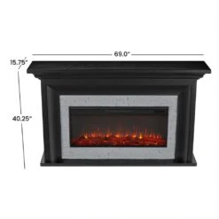 69" Sonia Black Landscape Electric Fireplace -Electric Radiators Direct 8 128