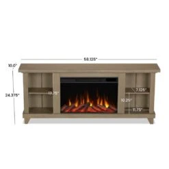 58" Penrose Driftwood Entertainment Center Electric Fireplace -Electric Radiators Direct 8 131