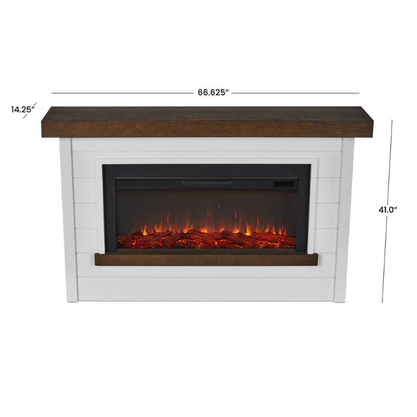 67" Bernice White Electric Fireplace 10 67" Bernice White Electric Fireplace - Image 8