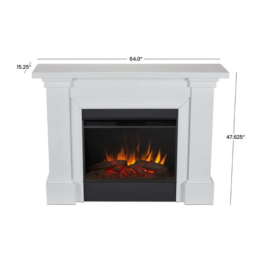 64" Manus White Electric Fireplace 10 64" Manus White Electric Fireplace - Image 8