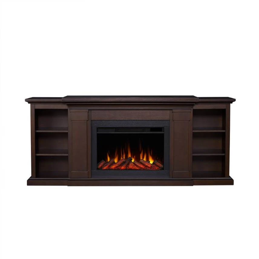 74" Winterset Dark Walnut Electric Fireplace 10 74" Winterset Dark Walnut Electric Fireplace - Image 8