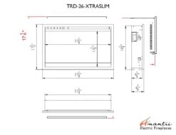 26" Traditional Xtraslim Electric Fireplace Insert -Electric Radiators Direct 8 73