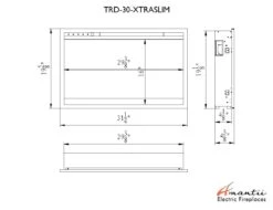 30" Traditional Xtraslim Electric Fireplace Insert -Electric Radiators Direct 8 74