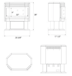26” Freestanding Electric Fireplace -Electric Radiators Direct 8 87