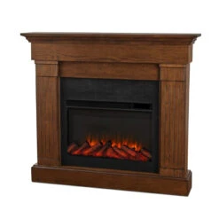 47" Crawford Chestnut Oak Slim Infrared Electric Fireplace -Electric Radiators Direct 8020E CO1