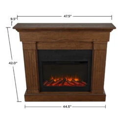 47" Crawford Chestnut Oak Slim Infrared Electric Fireplace -Electric Radiators Direct 8020E CO4
