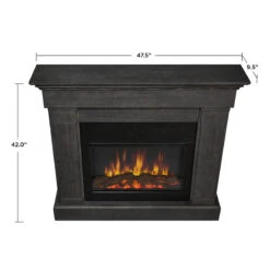 47" Crawford Gray Slim Infrared Electric Fireplace -Electric Radiators Direct 8020E GRY Crawford Dims HI RES