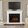 55.5" Kennedy Grand White Corner Electric Fireplace -Electric Radiators Direct 8050EW Lifestyle