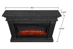58" Beau Gray Electric Fireplace -Electric Radiators Direct 8080E GRY DIMS