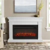 58" Beau White Electric Fireplace -Electric Radiators Direct 8080E W Lifestyle