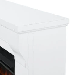 Whittier Grand Rustic White Electric Fireplace -Electric Radiators Direct 8440E RW Corner