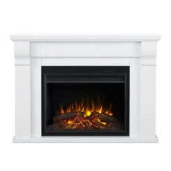 Whittier Grand Rustic White Electric Fireplace -Electric Radiators Direct 8440E RW Front