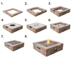 Bronson Block Square DIY Gas Fire Pit Kit -Electric Radiators Direct 9.1 03
