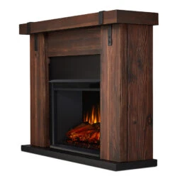 48" Aspen Chestnut Barnwood Electric Fireplace -Electric Radiators Direct 9220E CHBW Side