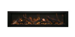 65" Remii Deep Indoor/Outdoor Built-In Electric Fireplace -Electric Radiators Direct BI60DEEP NEW20LOG YELLOW20 MG 0478 01