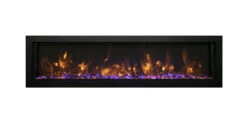 60" Amantii Electric Deep Smart Built-in Electric Fireplace -Electric Radiators Direct BI60DEEPBROWN YELLOW20 MG 0606