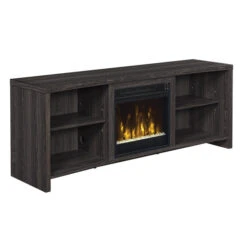 60" Shelter Cove Black TV Entertainment Media Stand W/ Electric Fireplace -Electric Radiators Direct D 18mm6037 pw07 ld prep silo 03 18ef026fgt Silo ffsd