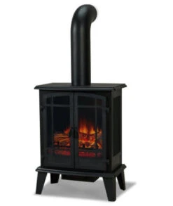 25" Foster Real Flame Black Electric Fireplace Stove -Electric Radiators Direct Foster20232