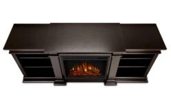 72" Fresno Walnut Electric Media Fireplace -Electric Radiators Direct G1200E DW Top